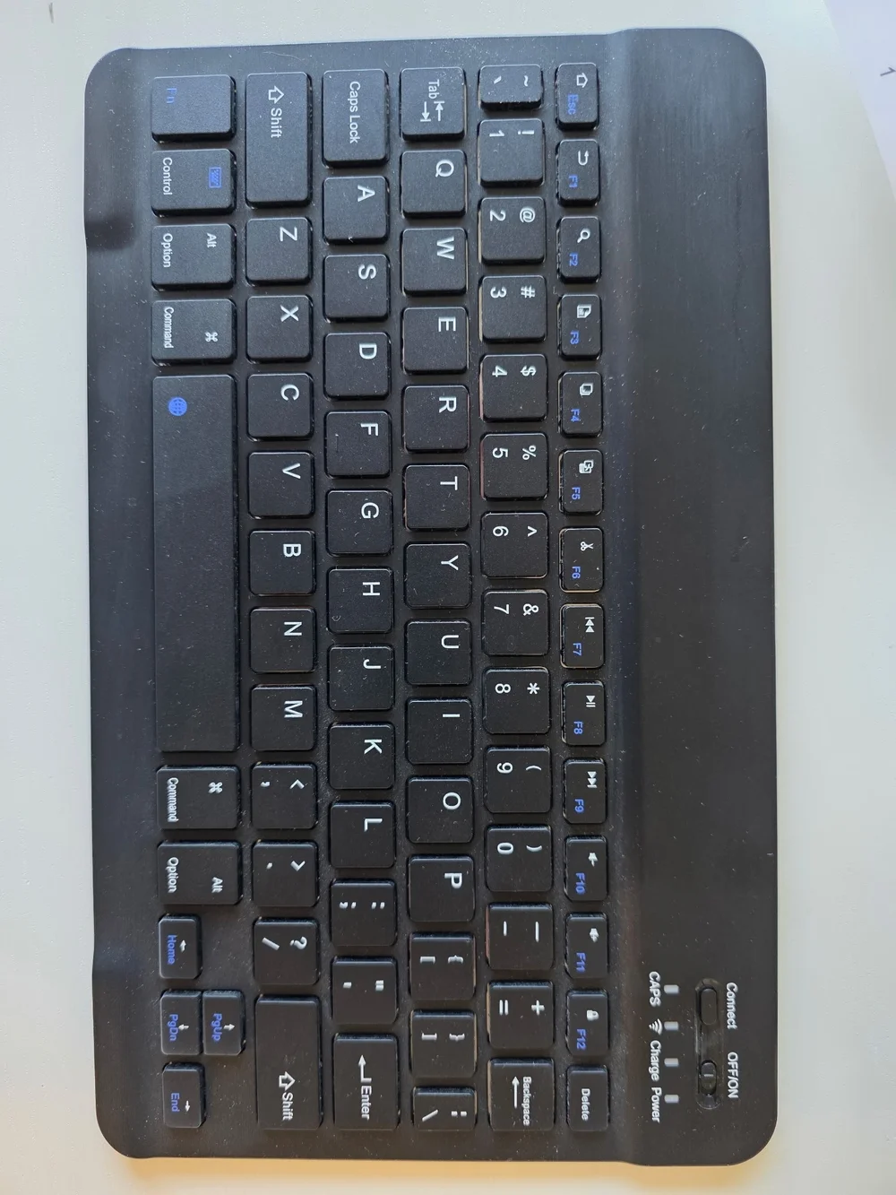 Colorful Wireless Bluetooth Keyboard -  Black